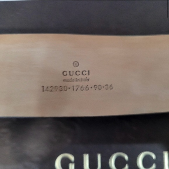 GUCCI Belt, Monogram Canvas Belt, Size 36, Like New - Picture 7 of 9